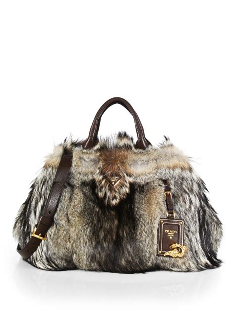 prada fur bag